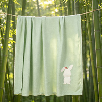 Couverture Bébé Personnalisée 100% Coton Bambou Grande Taille, Tissage Gaufré Thermique, Plaid pour Nouveau-né, Couverture d'emmaillotage en Maille Nid d'Abeille