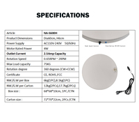 Plateau tournant électrique avec prise, rotation à 360°, support pour arbre de Noël, décoration, personnalisable, vente en gros, 60 cm, charge 75 kg