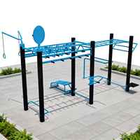 Estación de Entrenamiento Físico al Aire Libre para Parques, Escuelas y Comunidades, Equipo de Gimnasio Comercial Multifuncional de Diseño Personalizado