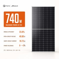 Panneau solaire bifacial double vitrage JA Solar JAM66D46 LB 715-740W de type N, DeepBlue 4.0 Pro, module à 23,8 % d'efficacité pour ferme solaire