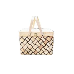 Canasta de Picnic Multifuncional Ecológica de Mimbre Tejida a Mano Yilin, de Gran Capacidad para Fiestas - Product Image 5