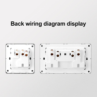 Tomas de corriente del Reino Unido, interruptor doméstico, enchufes de la UE, doble salida, Puerto USB, interruptor eléctrico, tomas de corriente, cargador, Material de vidrio eléctrico, 220V