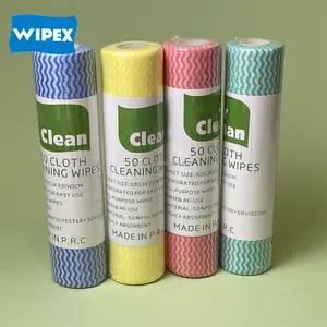 Customized Colorful Nonwoven Household Wipes Disposable Kitchen Cleaning Roll Disposable Kitchen Dish Washing Rags