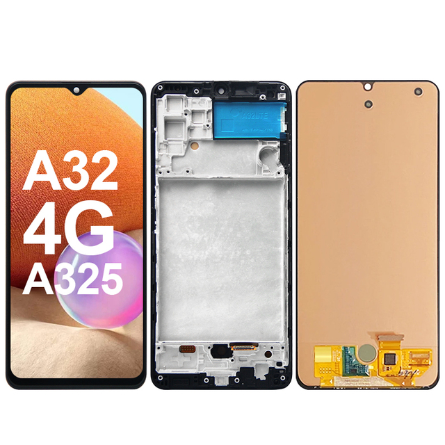 A325 Pantalla Oled Para TFT Panel Mobile Phone Touch Screen Replacement Display A32 4G Lcd Incell with Frame for samsung galaxy