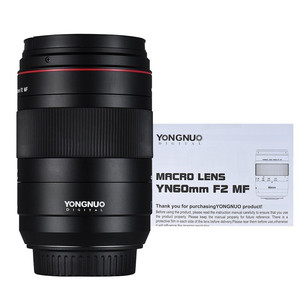 Objectif macro <span class=keywords><strong>manuel</strong></span> Yongnuo Yn60mm F2 Mf 0.234m avec indicateur pour appareil photo reflex numérique <span class=keywords><strong>70d</strong></span> 5d2 5d3 600d - Product Image 1