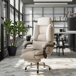 Silla de Oficina Estándar de Cuero con Ruedas Silenciosas, Giratoria, Segura para el Suelo, Venta al por Mayor, Logotipo Personalizado, Certificación EN1335 y REACH, OEM - Product Image 1