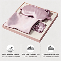 Coffret Cadeau de Voyage de Luxe Écologique en Soie de Mûrier Tissée 100% – Masques de Nuit, Taies d'Oreiller, Chouchous pour Cheveux – Logo Personnalisé, Cadeau de Mariage