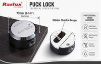 Cadenas antivol haute sécurité étanche Van Lock avec 2 clés en laiton, anse dissimulée 73 mm, pour porte de garage et boulons de fixation