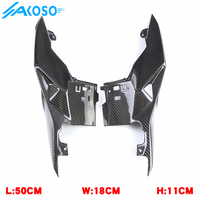 AKOSO Pre-preg 3K fibra de carbono accesorios motocicleta fibra de carbono asiento trasero Panel lateral para BMW S1000RR 2015-2018