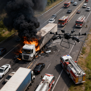 Drone de lutte contre les incendies 3WWDZF6-30D, UAV d'extinction d'incendies, moteur sans balais, alimentation liquide externe pour façade de bâtiment, fonctionnement continu - Product Image 5