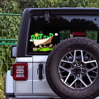 Autocollants de pare-brise arrière de véhicule électrique réfléchissants mignons autocollants d'auvent de voiture de tente de Camping en plein air accessoires automobiles tout-terrain