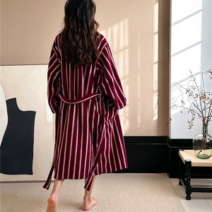 Commercio all'ingrosso accappatoio Jacquard taglio pila 100% <span class=keywords><strong>tessuto</strong></span> di cotone materiale <span class=keywords><strong>per</strong></span> le donne degli uomini leggero assorbente accappatoio - Product Image 2