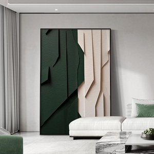 Nueva textura abstracta pintura al óleo hecha a mano arte de pared pintura enmarcada lista para colgar para la decoración del hotel en casa - Product Image 4