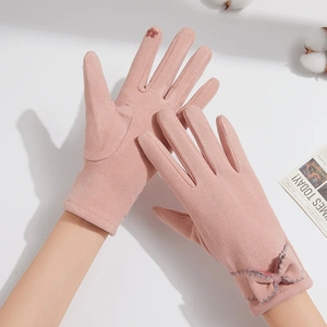 Gants d'hiver pour femmes pour écran Longueur d'opéra Respirant Fleece Outdoor Riding Warm Daily Use Gloves - Product Image 4