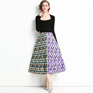 2024stock dresses women lady elegant clothing Evening american vestido wholesale fashion designer vintage guangzhou manufacturer