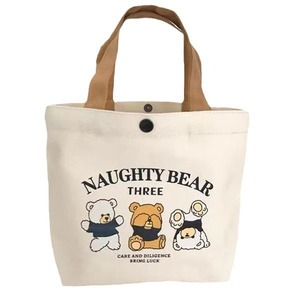 Naughty Bear Three Canvas Tote Bag Women <b>Small</b> Portable <b>Handbag</b> Student Office Use - Product Image 5