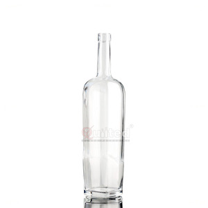 Bottiglia di Vodka in Vetro Super Flint Cilindrico da 500ml con Tappo in Sughero, Design Classico Shandong - Product Image 4
