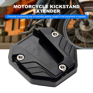 YHMOTO Extension de béquille latérale universelle pour moto, scooter, vélo – Plaque de support élargie noire - Product Image 3