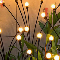 Lampe solaire LED extérieure IP65 de haute qualité, étanche, en plastique, pour jardin, chemin, rechargeable, lumière blanche chaude 3500K, décorative