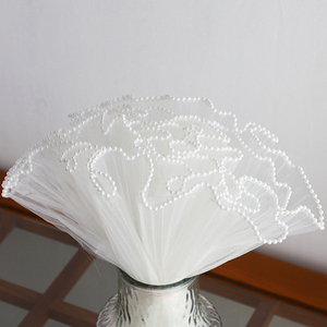 28cm * 4.5 Yards Coréen Fleur Emballage Perle Vague Fil Bouquet Floral Emballage Wrap Bouquet Perle Maille Froissé Ondulé Net Fil - Product Image 1