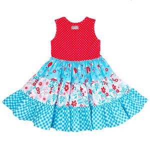 Vestido Infantil de Primavera con Estampado Floral, Ropa para Niños de la Mejor Calidad, Vestidos de Algodón para Niñas al por Mayor Personalizados de Fábrica - Product Image 6