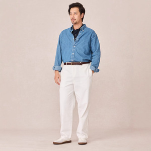 Camicia da uomo RL Ralph in denim di cotone lavabile, a maniche lunghe, con colletto button-down, per il commuting, nuova collezione Primavera 2025, per un look a strati senza sforzo - Product Image 2