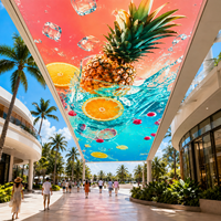 Écran LED 3D P8 à économie d'énergie, grand angle de vue, affichage LED fixe extérieur pour centres commerciaux, projets d'affichage culturel et de contenu créatif