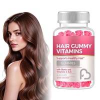 Gummies véganes OEM à marque privée pour la croissance des cheveux, complément de biotine pour la santé des cheveux, de la peau et des ongles, vitamines pour adultes