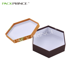 personalizado logotipo ecológico negro grande de papel de cartón de inserto de hexagonal de la caja de regalo - Product Image 3