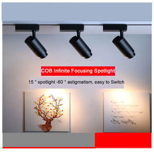 Foco LED Moderno de 30W para Riel, Luz Focal Única COB de Aluminio, Blanco Cálido 2700K, para Tiendas y Hoteles, 50000 Horas de Vida Útil - Product Image 2