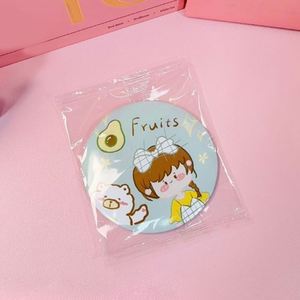 Miroir de maquillage compact en métal durable avec impression UV personnalisée, idéal pour les sacs à main et les cadeaux promotionnels (vente en gros) - Product Image 3