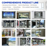 Ventana Abatible de Aluminio Blanco de Doble Acristalamiento de Alto Rendimiento para Desarrollo Inmobiliario, Suministro del Fabricante HUACAI