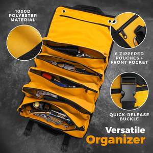 Mochila Multifuncional para Herramientas de Electricista, Personalizable OEM, de Lona, con Correa Ajustable, Impermeable, Capacidad de 150 LB, Kit de Almacenamiento Portátil - Product Image 4