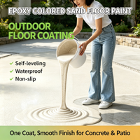 Peinture époxy pour sols effet marbre en sable de quartz coloré naturel CaiTu |   Revêtement antidérapant résistant à l'usure et à haute dureté pour sols