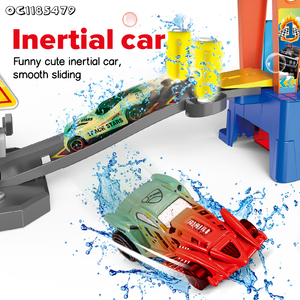 Estacionamiento de Juguete con Pista y Lavadero de Autos para Niños con 2 Autos de Aleación - Product Image 6