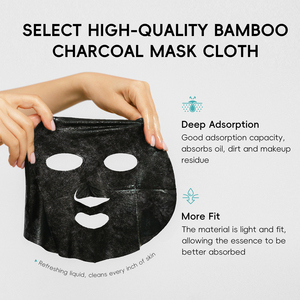 Masque facial exfoliant au charbon de bambou LAIKOU pour éliminer les points noirs, soin de la peau, nettoyage en profondeur, masque facial noir - Product Image 6