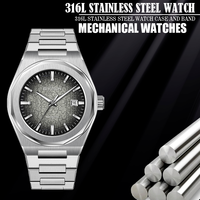 Montres pour hommes de luxe 2025, dernières tendances, charme, affaires, cristal saphir lumineux, acier inoxydable 316L, bracelet de 18 mm, résistant à l'eau 5 BAR