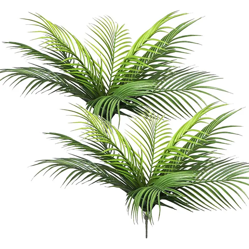 Feuilles de palmier artificielles 9 fourchettes feuilles de fer faux palmier plantes vertes tropicales fougères plantes Jungle arbre