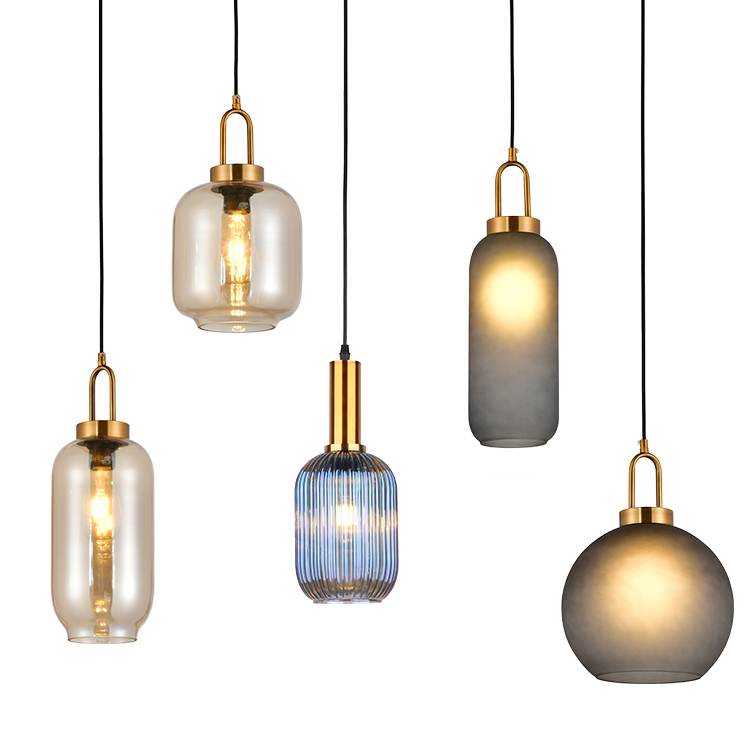 Nordic Glass Ball Hanging Lamp Modern Restaurant Kitchen Led Pendant Light