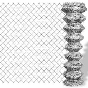 Valla de enlace de cadena con alambre de púas, 9 calibres, 6 pies de alto