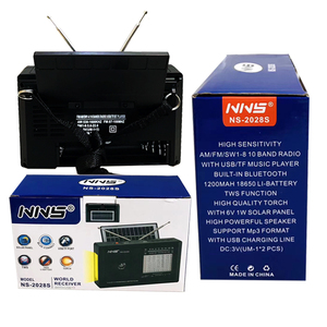 NNS NS 2028 NS-2029S <span class=keywords><strong>FM</strong></span> AM Sw1-8 10แบนด์ตัวรับสัญญาณโลกพลังงานแสงอาทิตย์ไฟฉายวิทยุแบบชาร์จไฟได้พร้อมเครื่องเล่น Mp3 USB TF - Product Image 3