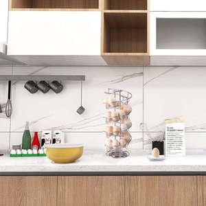 Soporte de Almacenamiento en Espiral para Cocina, Dispensador de Huevos de Alambre Metálico, Soporte para Cápsulas de Café - Product Image 6
