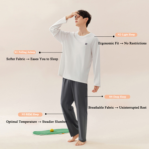 <span class=keywords><strong>Pigiama</strong></span> da <span class=keywords><strong>uomo</strong></span> personalizzato Casual Plus Size Casual Casual a maglia a manica lunga all'ingrosso per la primavera e l'autunno - Product Image 2