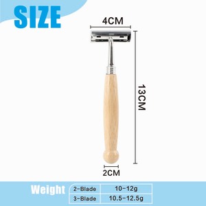 manico in bambù per uomo alta qualità ecologico naturale biodegradabile rasoio - Product Image 2