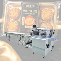 Machine d'emballage horizontale industrielle automatique SZ-280XW pour sacs oreiller, étiquetage de sacs alimentaires avec plateau, pour gâteaux de lune et sacs cadeaux