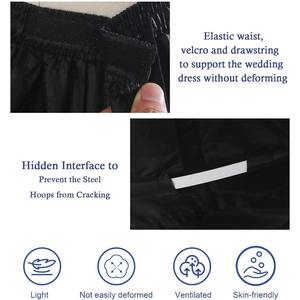 Abito da sposa Vintage <span class=keywords><strong>sottogonna</strong></span> sottoveste con volant Rockabilly a-line lungo nero bianco rosso 5 strati 4 cerchi - Product Image 4