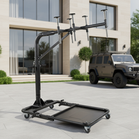 Système de levage manuel Aoshuna portable pour toit rigide Wrangler, en acier inoxydable, à manivelle, facile à utiliser par une seule personne, robuste