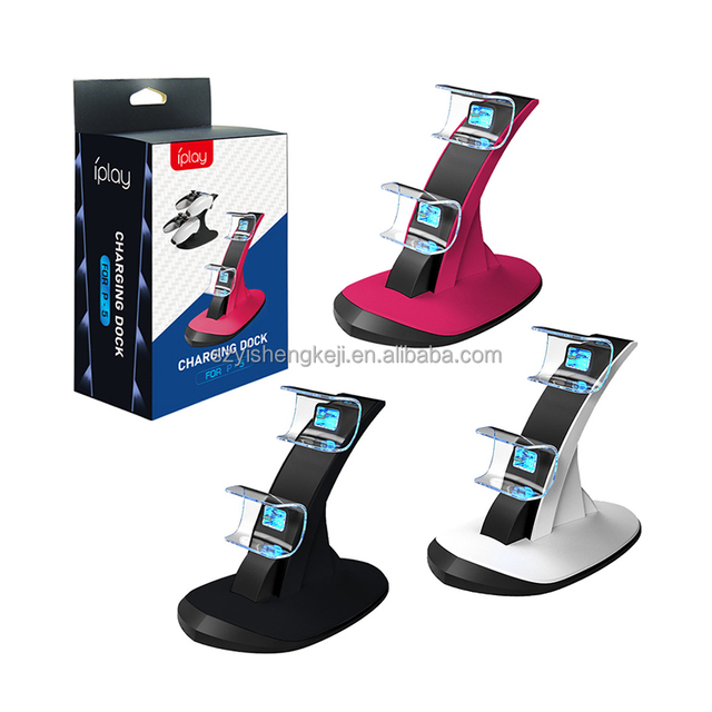 Wholesale Vertical Dual Charging Stander for PS5 Game Controller Fast Charger Holder Dock Station for PS5 Gaming Accessories