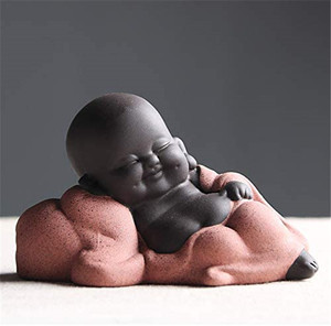 เซรามิคเล็กๆน่ารักรูปปั้นพระพุทธรูป Monk Figurine สร้างสรรค์เด็กหัตถกรรมตุ๊กตาเครื่องประดับของขวัญคลาสสิกจีนที่ละเอียดอ่อนศิลปะเซรามิค - Product Image 3