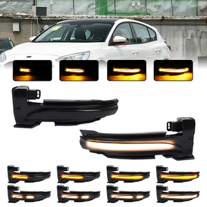 Feux de clignotants dynamiques à LED blancs et jaunes pour Ford <span class=keywords><strong>Focus</strong></span> 4 <span class=keywords><strong>MK4</strong></span> 2019 2020 LHD, clignotants latéraux séquentiels - Product Image 1